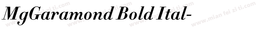 MgGaramond Bold Ital字体转换